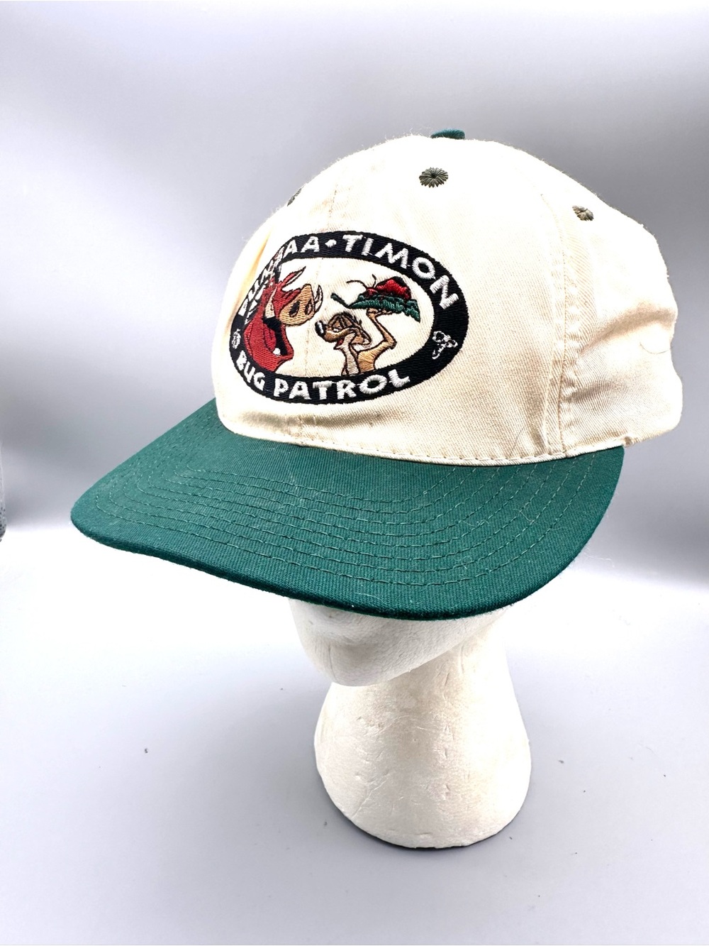 Vintage Disney Lion King Pumbaa Timon Bug Patrol Snapback Hat Goofys Hat Co USA